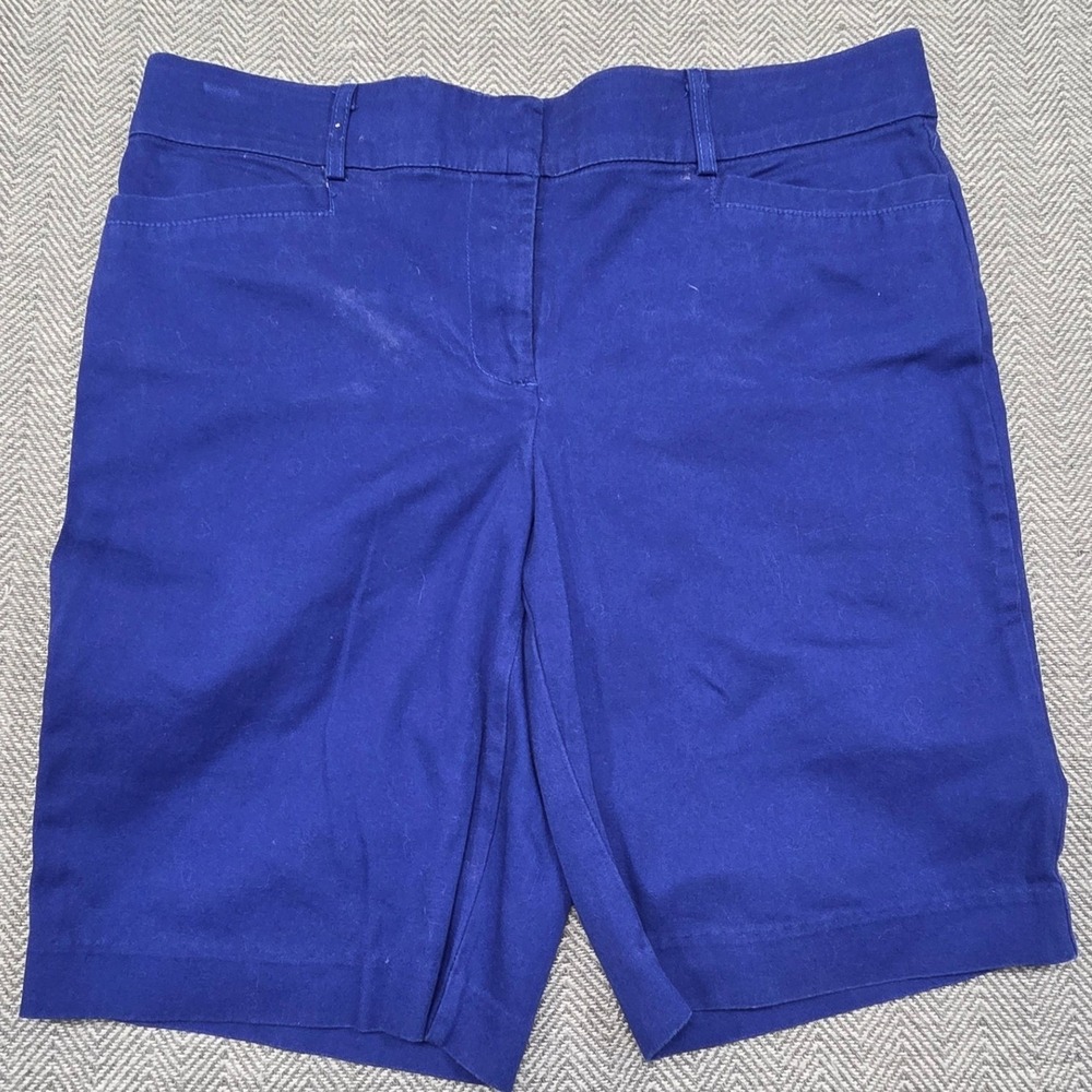 Counterparts Womens Blue Chino Shorts Petite 8P Stretch Cotton 12690327AN